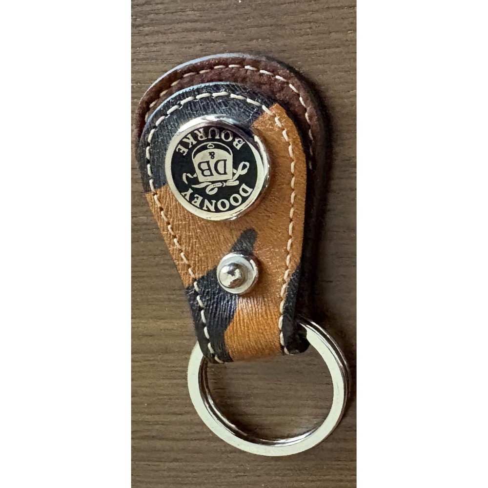 Old Stock New Authentic Vintage Dooney & Bourke 4" Key Chain Fob Leather